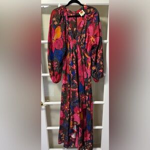 FARM Rio Vibrant Floral Maxi Dress - Red, Pink, Blue